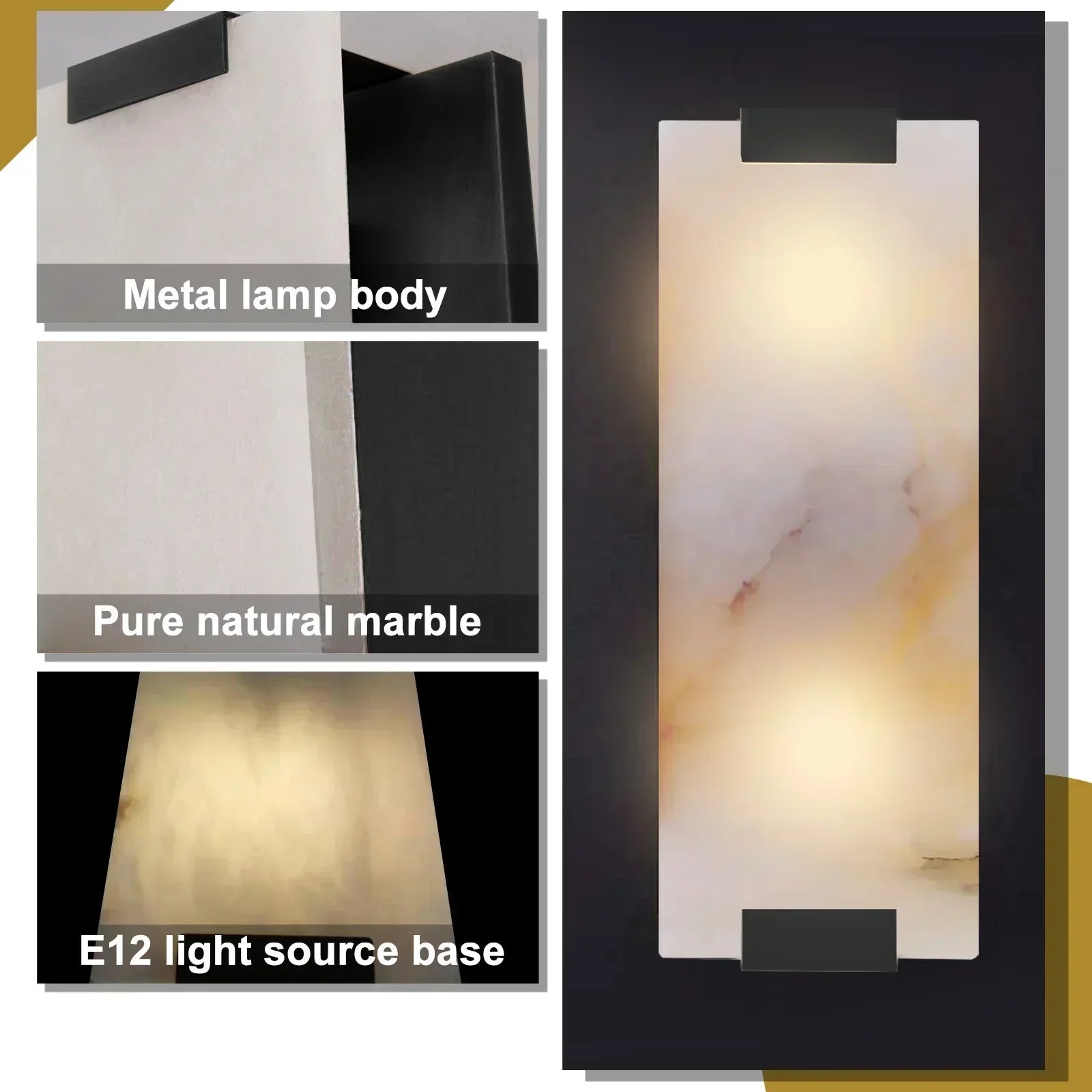Afralia™ Marble Designer Hanging Wall Lamp for Modern Luxury Home Decor
