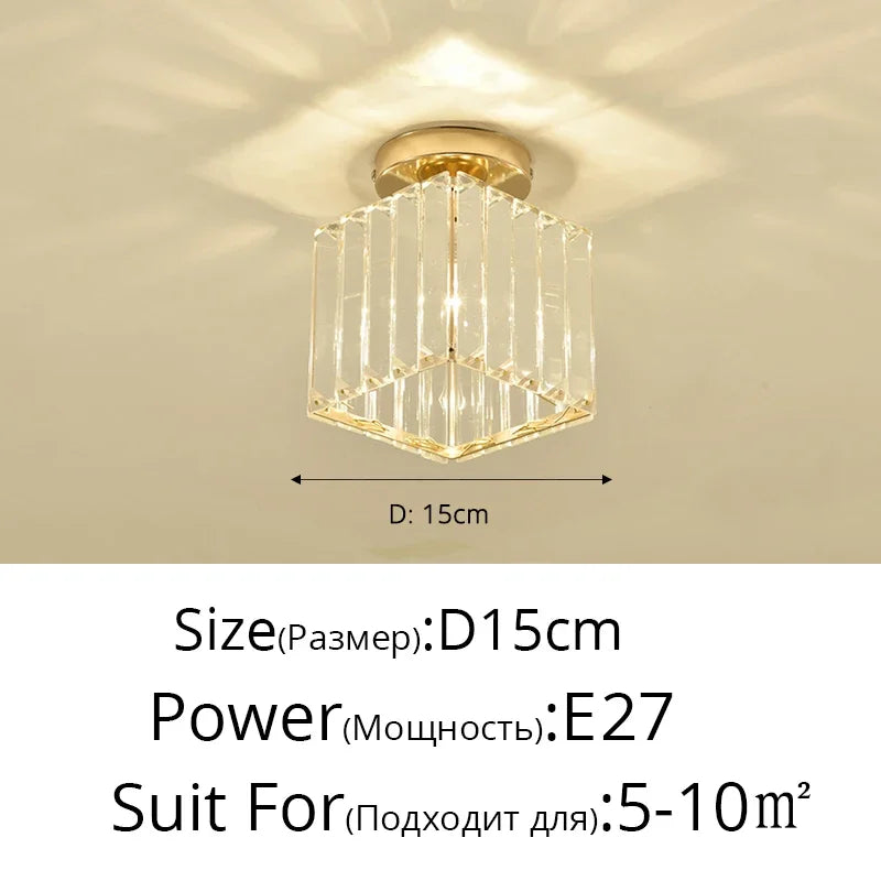 Afralia™ Crystal Glass LED Chandelier for Modern Living, Study, and Aisle Lighting