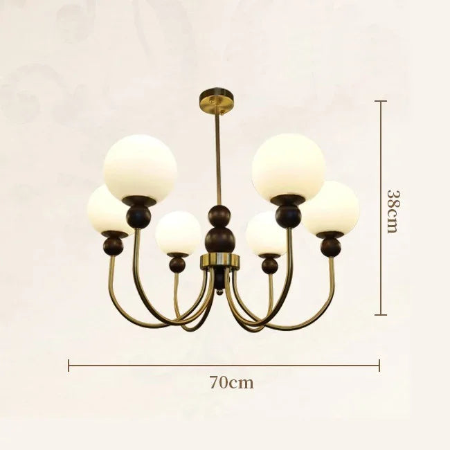Afralia™ Vintage Chandelier Wind Lamp for Living Room, Study - French Medieval Style
