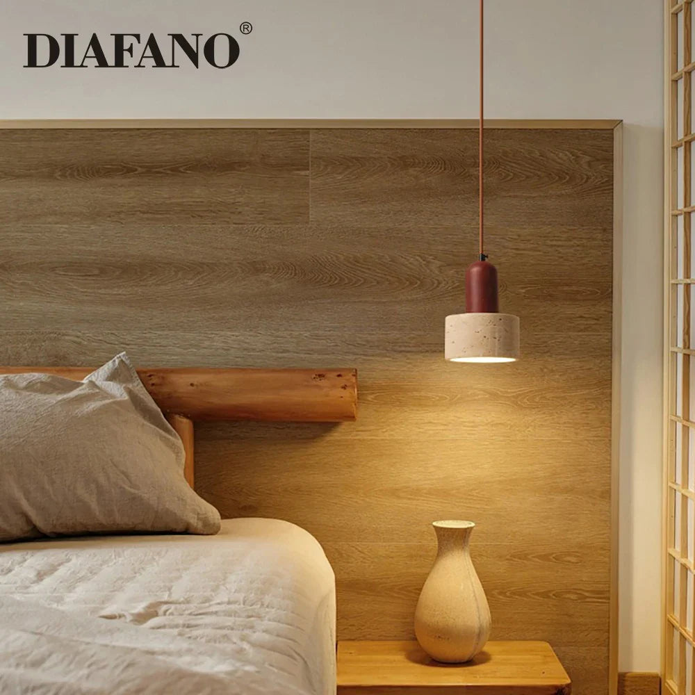 Afralia™ Log Chandelier: Nordic Vintage Kitchen Bedroom Hanging Lamp