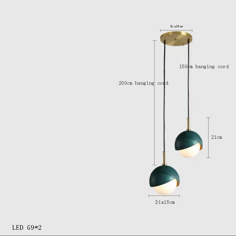Afralia™ Blue Copper Chandelier Pendant Light for Kitchen Island & Restaurant