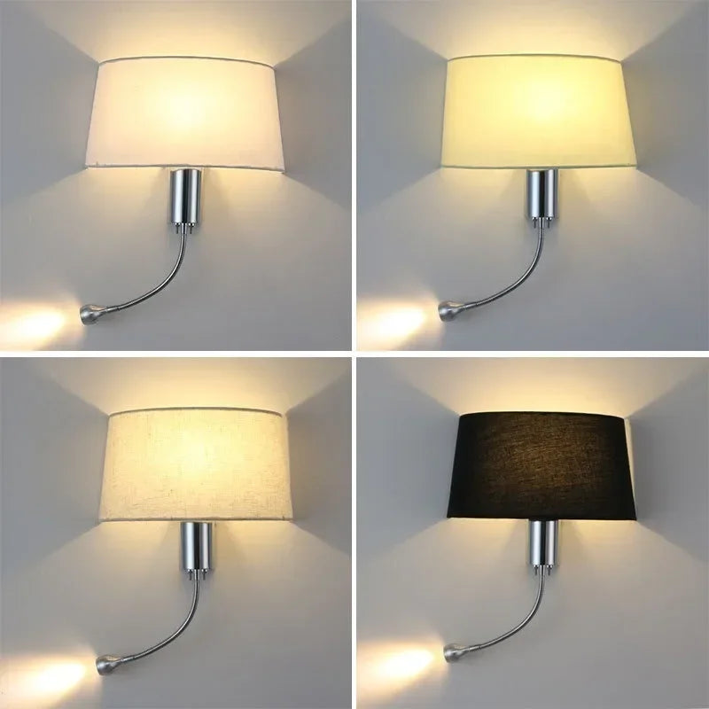Afralia™ Elegant Fabric Wall Lamp for Bedside Reading in Modern Nordic Style