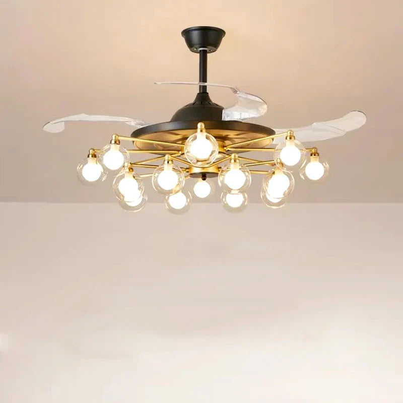 Afralia™ LED Ceiling Fan for Kids Bedroom with Remote Control and Light