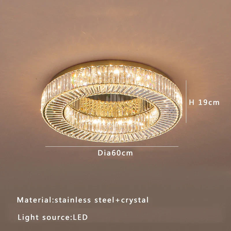 Afralia™ Crystal Ceiling Lamp: Luxury Décor for Living Room & Bedroom