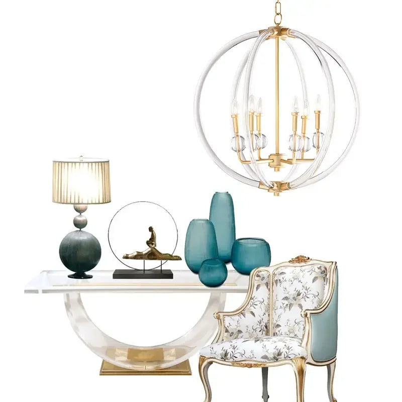 Afralia™ Country Industrial Ball Chandelier for Home Decor, Bedroom, Living & Dining Room