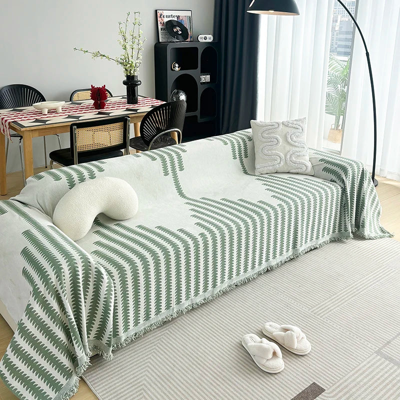 Afralia™ Chenille Sofa Cover: Thickened, Non-slip Couch Towel for Pets & Kids