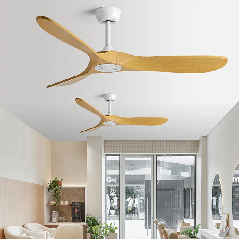 Afralia™ Vintage Industrial Wooden Ceiling Fan with Remote Control