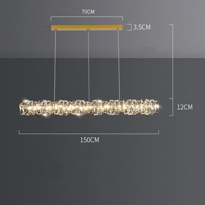 Afralia™ Nordic Crystal Pendant Chandelier for Kitchen Dining Room Home Decor Lighting