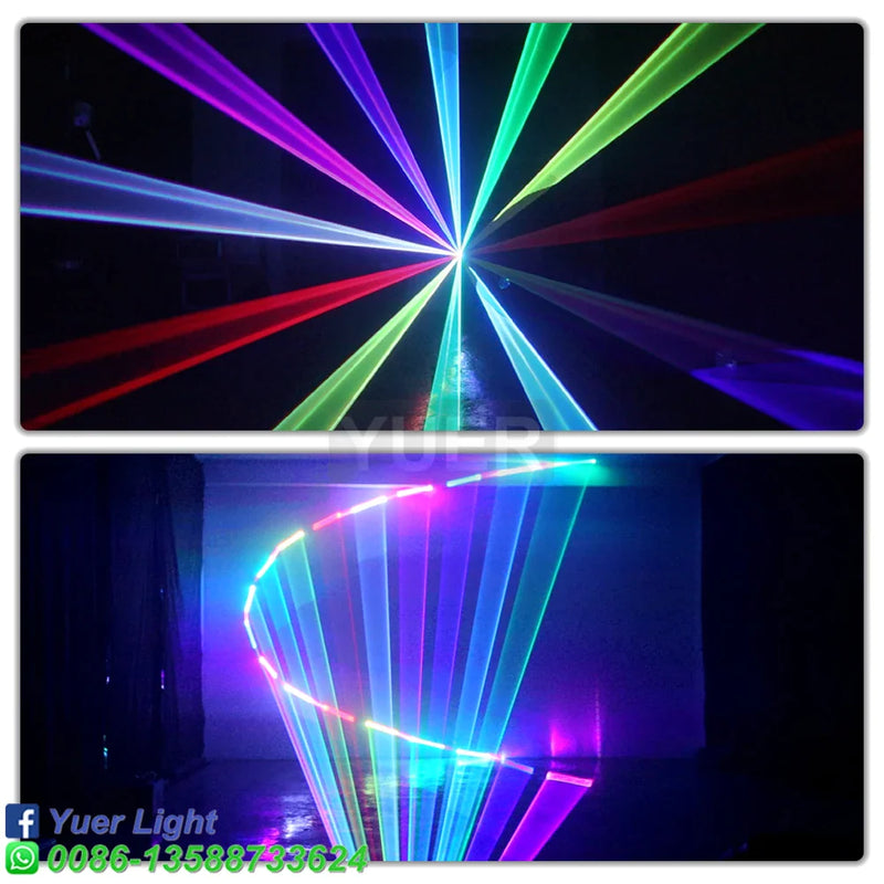 Afralia™ RGB Beam Scanner Laser Light Projector for Stage DJ Disco Party Wedding Xmas