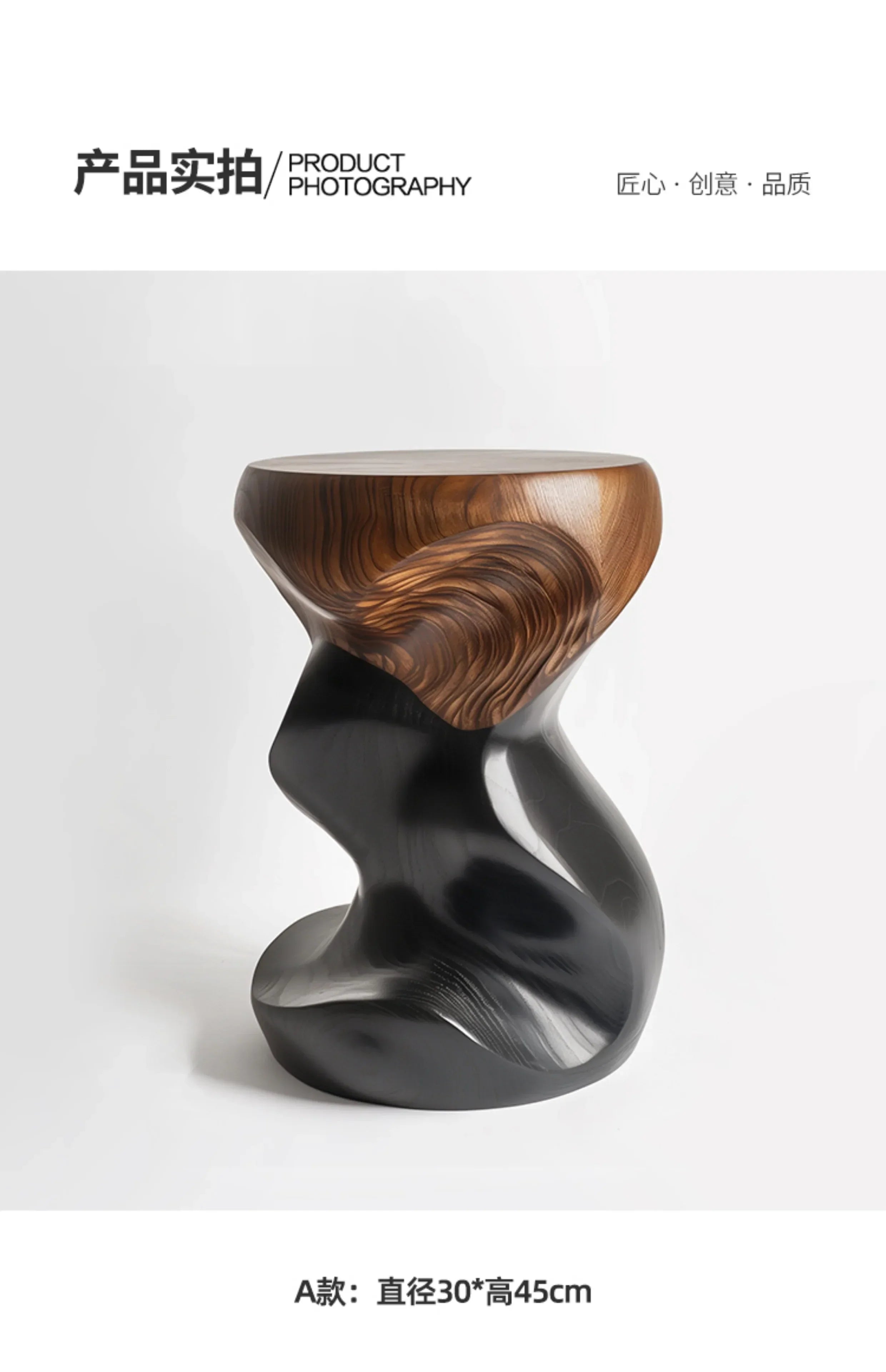 Afralia™ Solid Wood Walnut Sofa Side Corner Pier Table