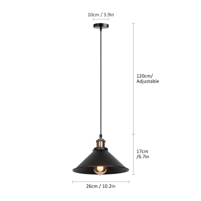 Afralia™ Retro Industrial Black Pendant Light for Kitchen & Restaurant