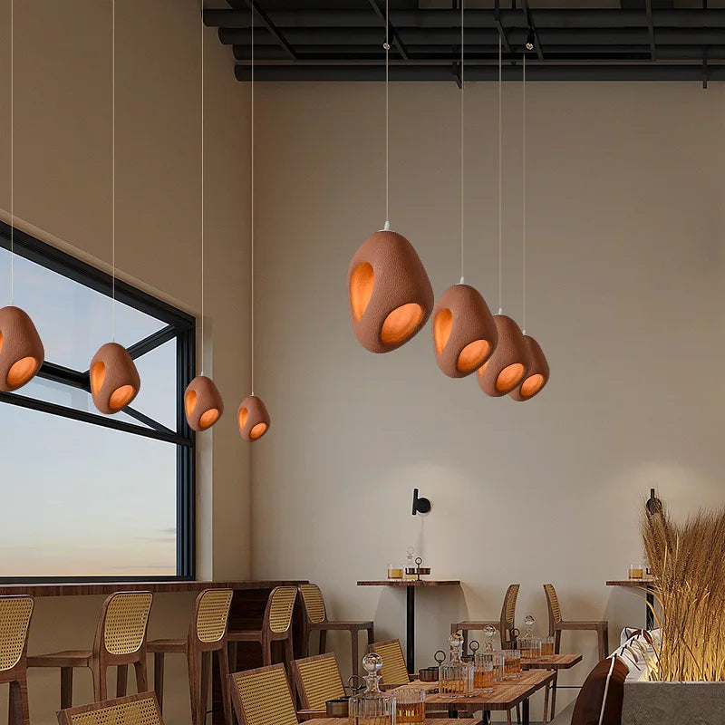 Afralia™ Wabi Sabi Pendant Lamp: Modern LED Hanging Light Fixture for Dining Room, Bedroom