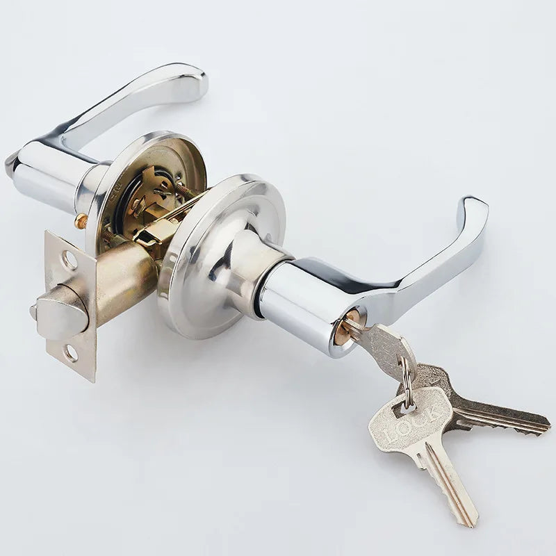 Afralia™ Indoor Kitchen Bathroom Door Handle Lock Kit ZP7101617