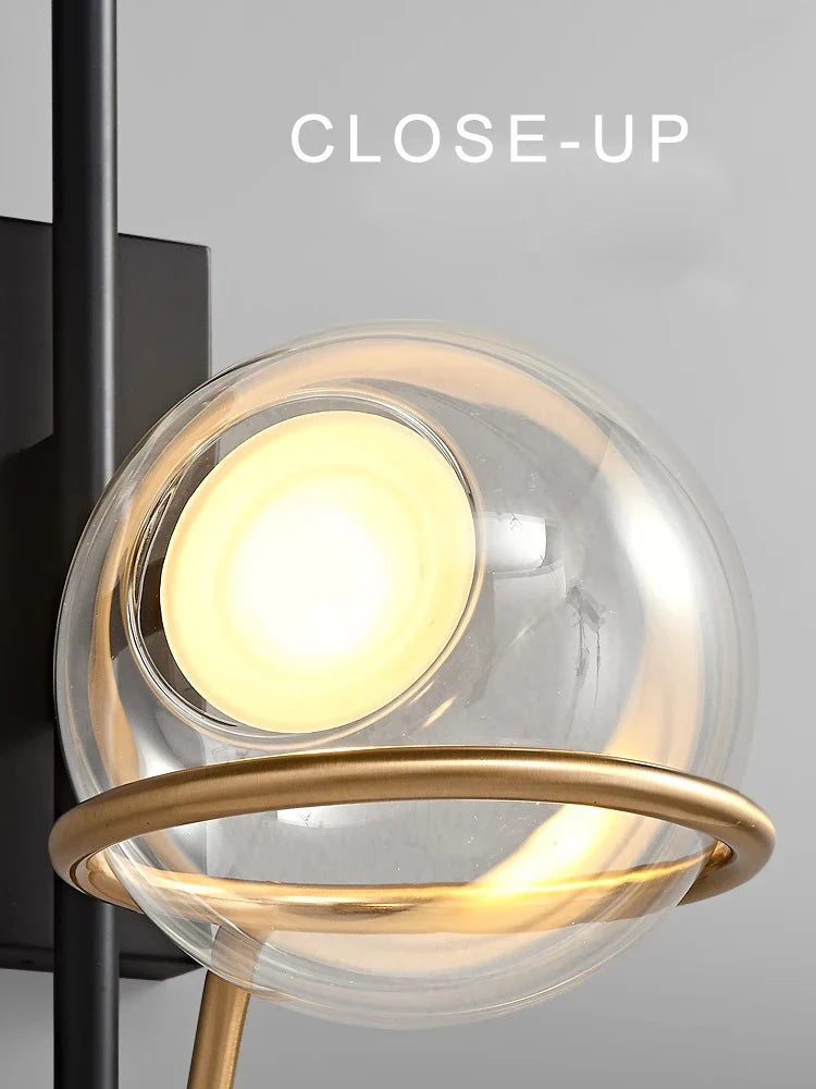 Afralia™ Luxury Clear Glass Ball Ceiling Chandelier for Hotel Cafe Restaurant Office