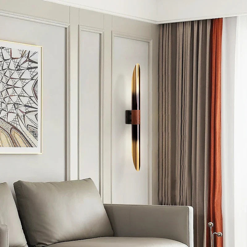 Afralia™ Minimalist G9 Metal Sconce Wood Imitation Wall Lamp for Foyer, Aisle, Bathroom & Bedsdie