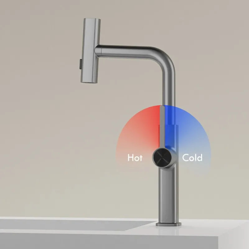 Afralia™ Pull Out Kitchen Faucet with Stream Sprayer Rotation Tap