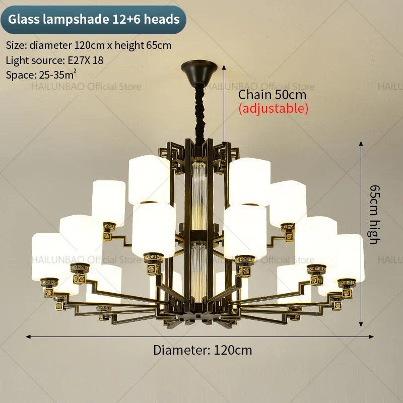 Afralia™ Chinese Style Chandelier: Modern, Simple & Elegant Lighting for Living Room, Dining Room & Bedroom