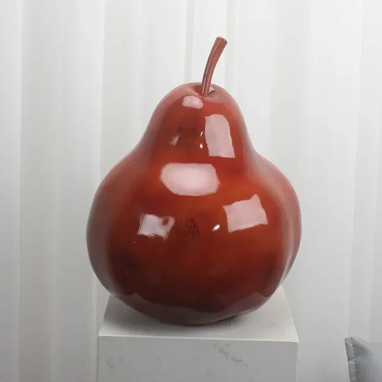 Afralia™ Pear Sculpture: Large Modern Ornaments for Aesthetic Room Decor
