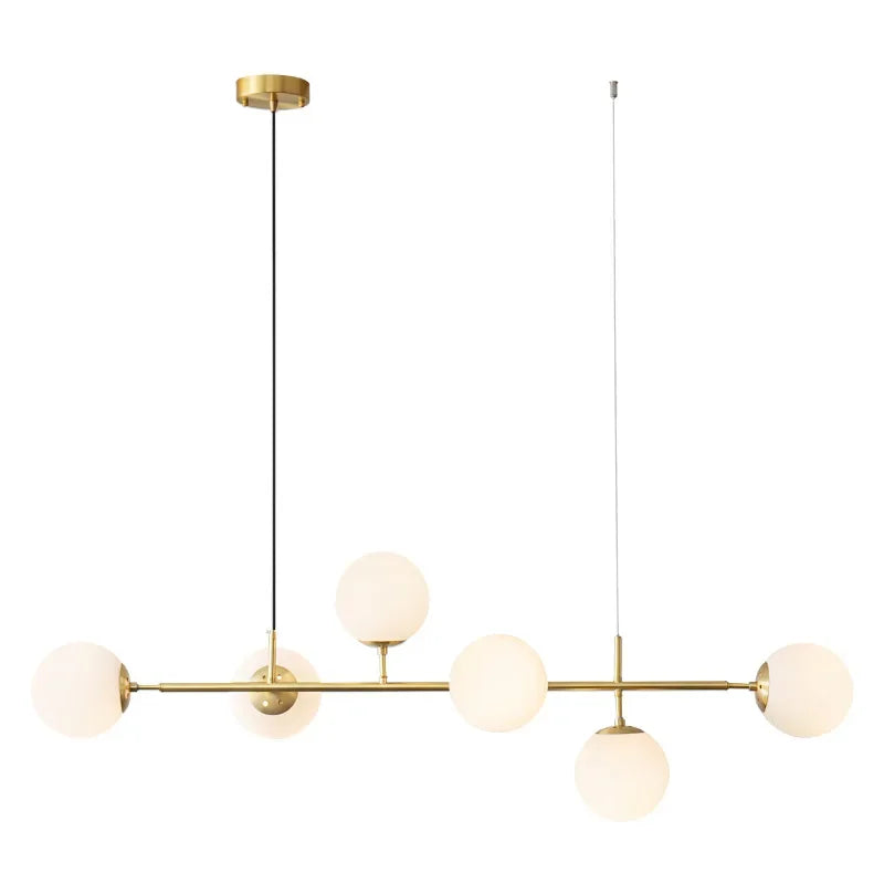 Afralia™ Nordic Glass Ball LED Pendant Light Chandelier for Modern Home Decor