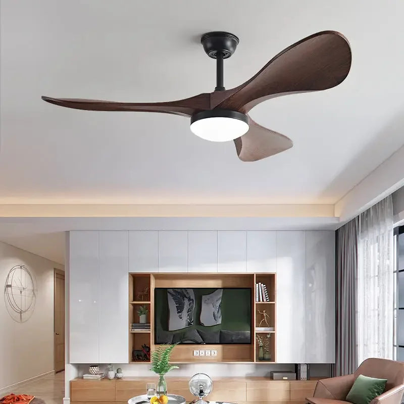 Afralia™ 52-Inch Modern LED Ceiling Fan Light with Strong Winds and Mute Operation