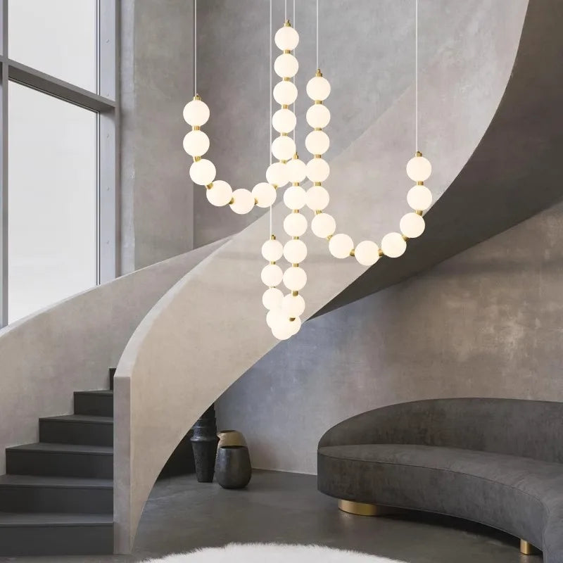 Afralia™ Nordic Chandelier Set: Stair, Living, Bedroom, Dining Pendant & Ceiling Lights. Home Decoration & Indoor Lighting.