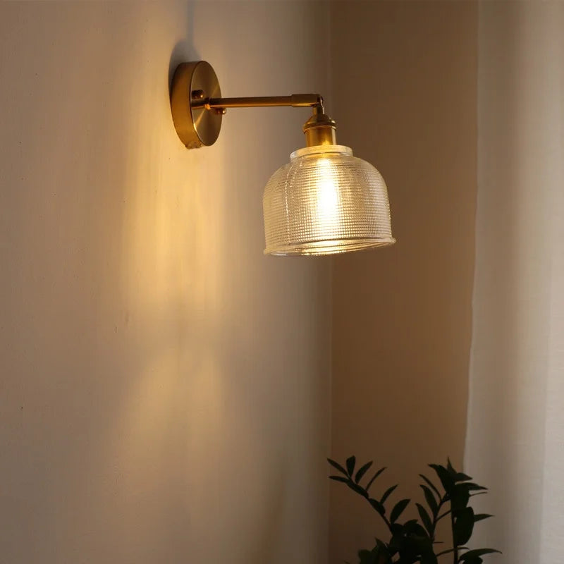 Afralia™ LED Glass Wall Lights Modern Decor for Bedroom Living Room Bar Balcony.