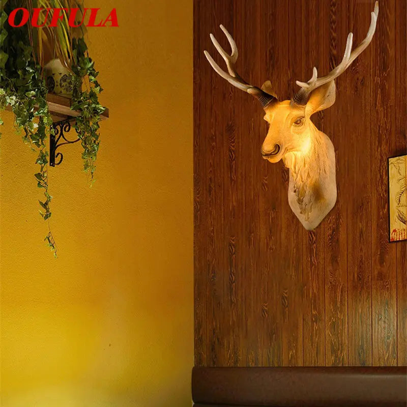 Afralia™ Retro Animal Nordic Wall Sconce for Creative Home Decor and Bedroom Lighting