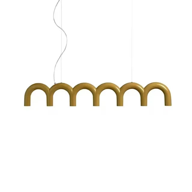 Afralia™ U-Shaped LED Chandelier: Modern Nordic Arch Pendant Lamp for Bar, Dining Room, and Kitchen Decor