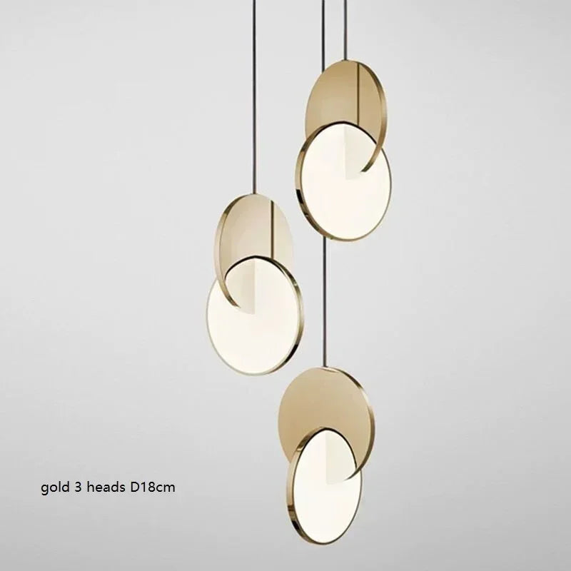 Afralia™ Round LED Pendant Light Modern Mirror Design for Home Decor