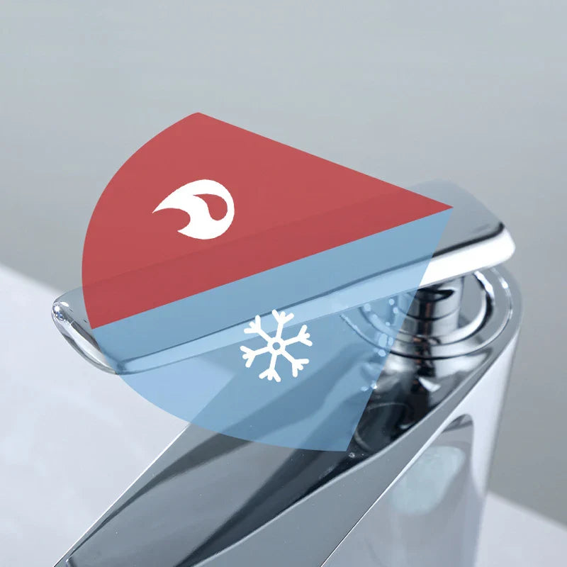 Afralia™ Gold Basin Mixer with Single Handel for Bathroom Vanity, Chrome Finish