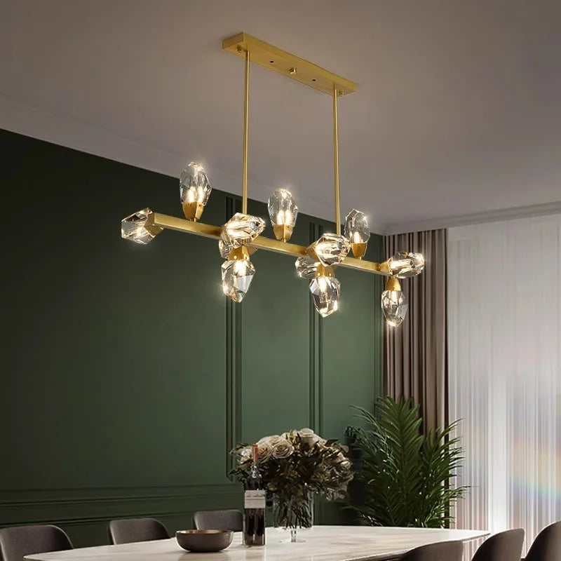 Afralia™ Crystal Luxury Chandelier Pendant Light for Living Room and Dining Room