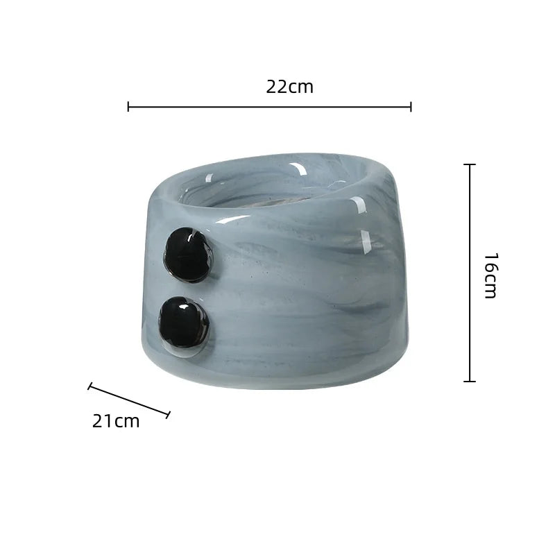 Afralia™ Pebble Relief Glass Vase: Creative Flower Arrangement Home Decor Accessory