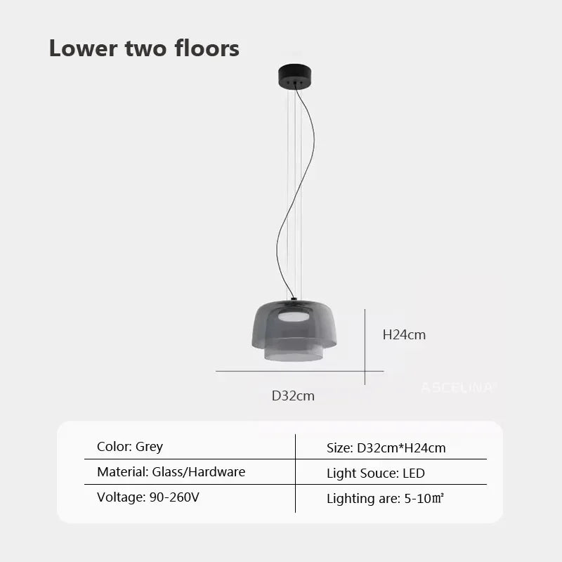 Afralia™ Nordic Glass LED Pendant Lights for Home Decor and Lighting