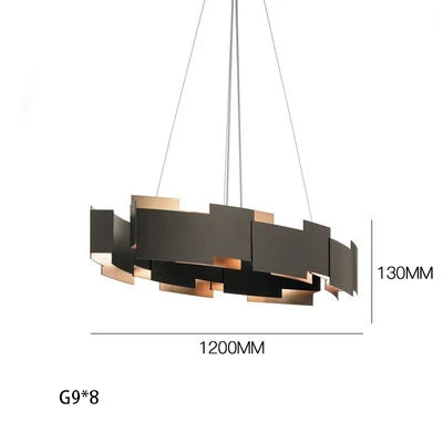 Afralia™ Black Scandinavian Style Ceiling Chandelier LED Lustres for Living Room Bedroom