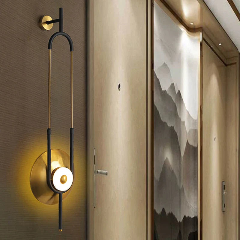 Afralia™ Luxury Designer Long Pole Wall Lamp for Living Room, Bedroom, Aisle