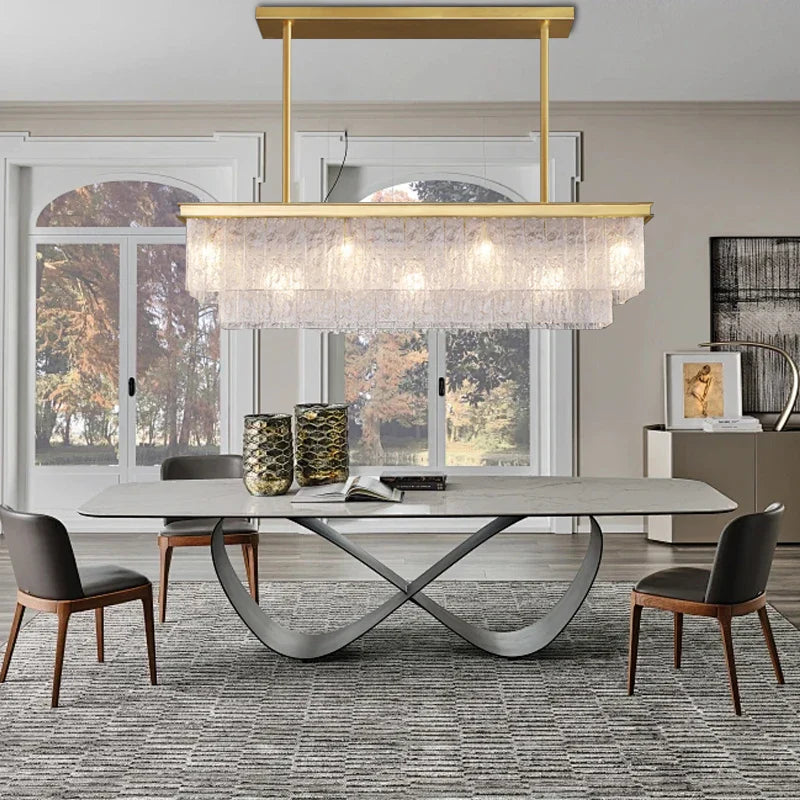 Afralia™ Crystal Glass Ceiling Chandelier | Vintage Luxury Dining Room Living Room Decoration