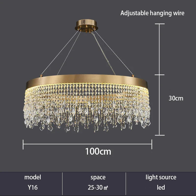 Afralia™ Crystal Chandelier: Modern Living Room, Dining Room, Kitchen Ceiling Light