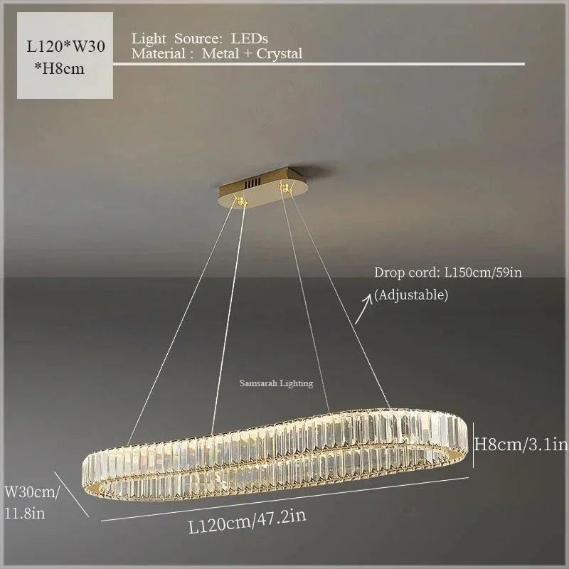 Afralia™ Crystal Ceiling Pendant Chandelier for Luxury Room Decor