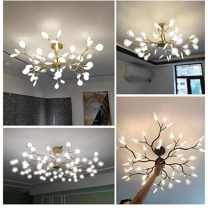 Afralia™ Firefly LED Chandelier: Modern Luxurious Pendant Lamp for Home Decor Lighting