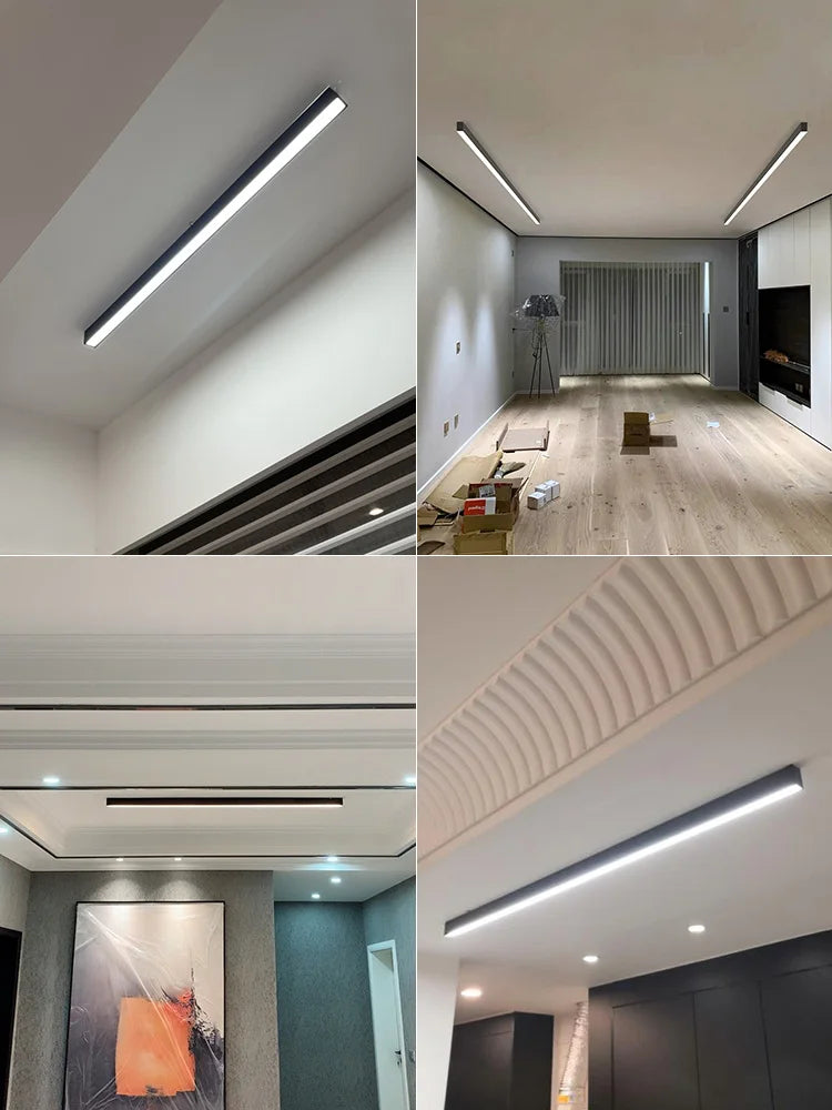 Afralia™ Long Strip LED Ceiling Lights for Balcony, Bedroom, Kitchen, Living Room Decor