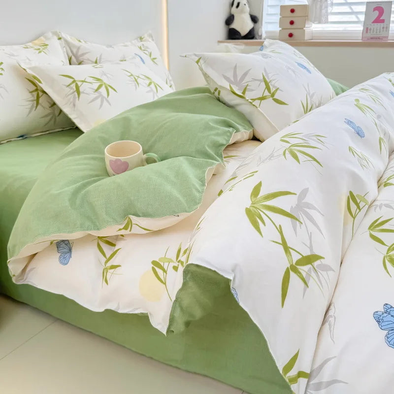 Afralia™ Romantic Flower Soft Bedding Set: Cozy & Breathable Comforter for Spring & Summer
