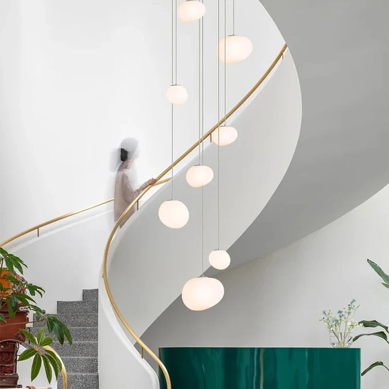 Afralia™ Modern LED Pendant Chandelier for Living Room Staircase Indoor Lighting