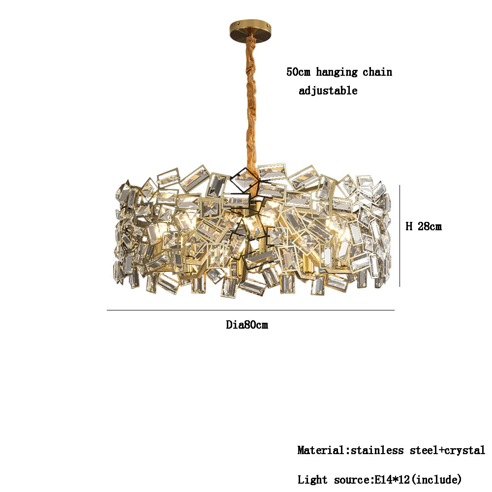 Afralia™ Crystal Chandelier: Modern Bedroom Lighting Fixture for Home Decoration