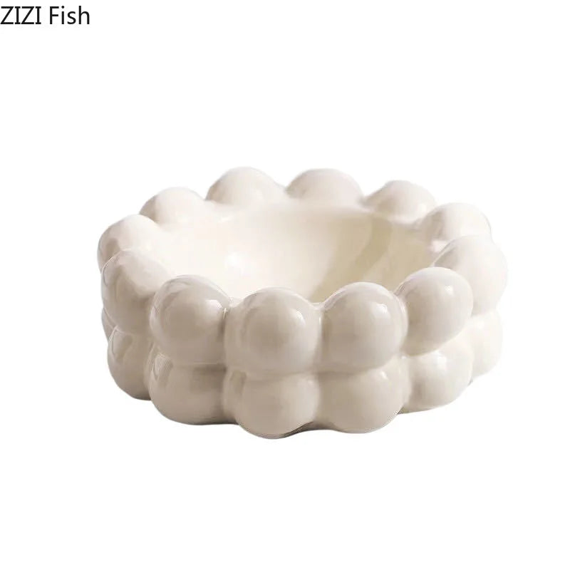 Afralia™ Ceramic Circle Ashtray for Weed Smoking - Stylish Office Table Accessory