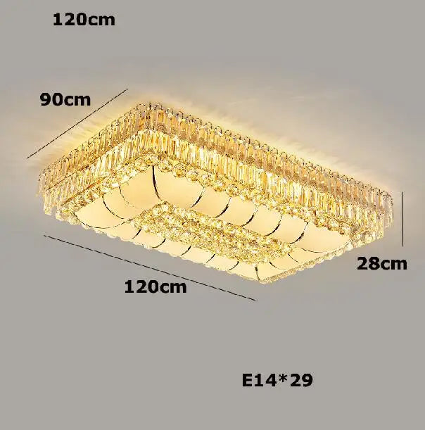 Afralia™ Gold Chrome Crystal LED Ceiling Chandelier for Living Room