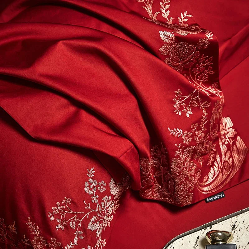 Afralia™ Luxe 100s Egyptian Cotton Bedding Set: King Queen Full Size Sheet Blanket Pillowcase