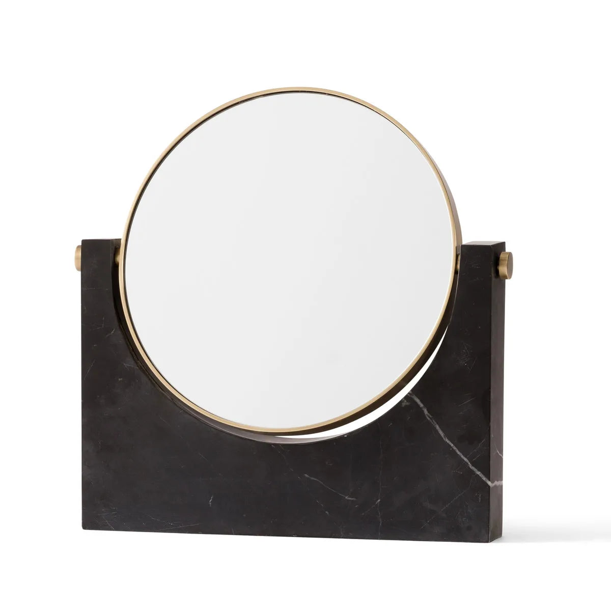 Afralia™ Marble Makeup Vanity Mirror with 3X Magnifier Stand