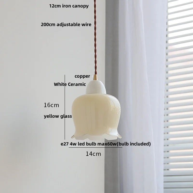 Afralia™ White Glass LED Pendant Lamp: Modern Nordic Style for Kitchen, Dining Room, Bedroom