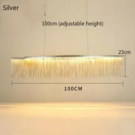 Afralia™ LED Tassel Chandeliers | Waterfall Hanging Pendant Light | Modern Art Decor Lighting