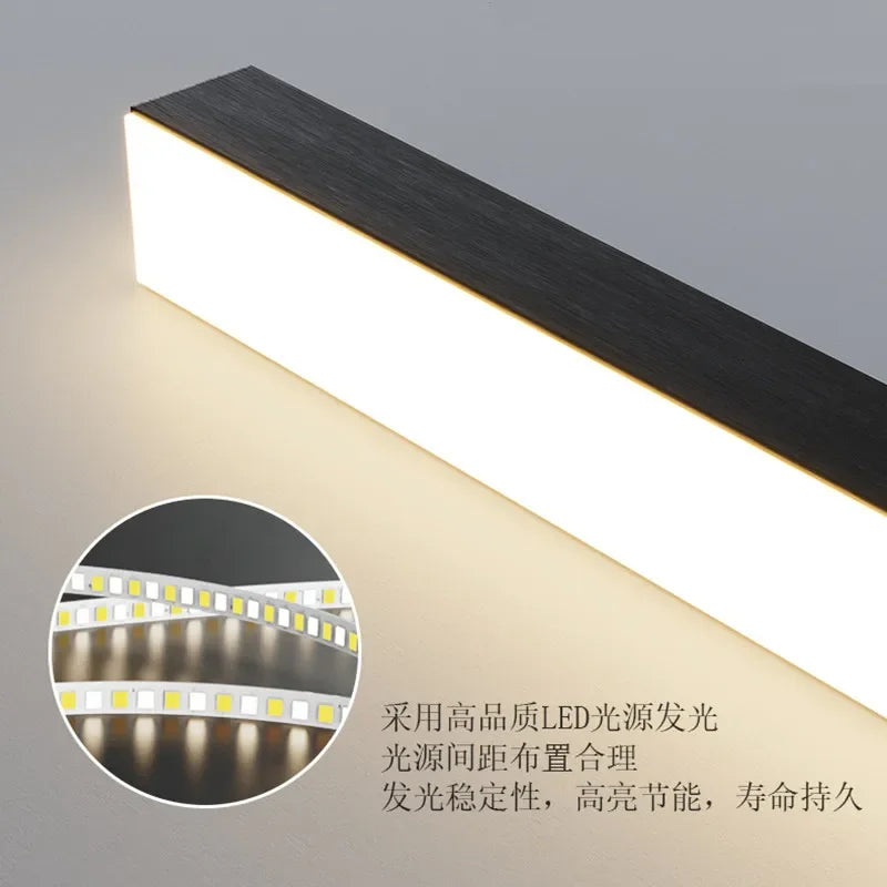 Afralia™ LED Black Ceiling Chandelier for Dining Room Kitchen Island - Modern Home Decor Lighting